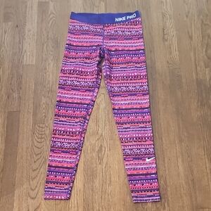 Nike Colorful Sz L Y2K Leggings Gym Yoga Work Out Running Exercise Casual Wear